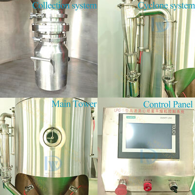 LPG-5 Μίνι Εργαστηριακός Στεγνωτήρας Ψεκασμού Υπό Κενό Χαμηλής Θερμοκρασίας με Χωρητικότητα 5 Λίτρων και Έλεγχο Θερμοκρασίας 30~300℃ για Εξάτμιση 1kg/h