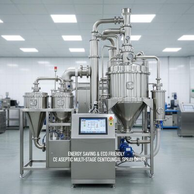 Εξοικονόμηση ενέργειας και φιλικό προς το περιβάλλον CE Ασηπτικό φυγοκεντρικό στεγνωτήριο ψεκασμού πολλαπλών σταδίων